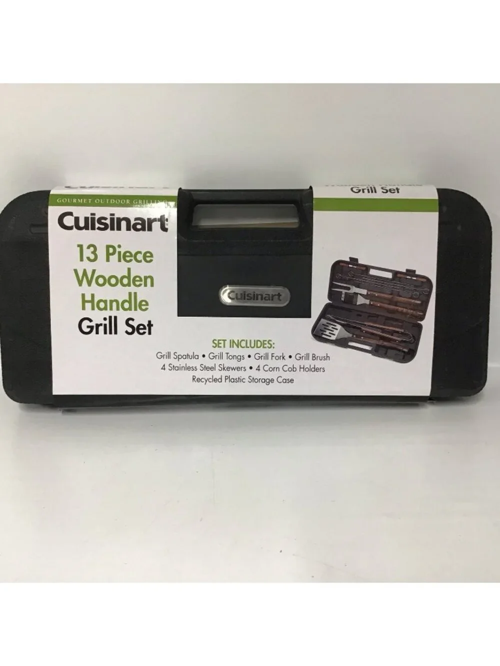 CUISINART - 13 Piece Wooden Handle Grill Set - Model CGS-W13